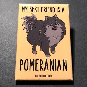 Black Pomeranian Dog Best Friend Magnet Gift